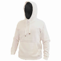 POLERON HOODIE CANGURO UNISEX BLANCO T/XXL