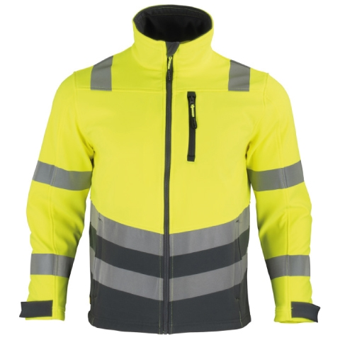 CHAQUETA SOFTSHELL ALTA VISIBILIDAD HOMBRE AMARILLO T/XXL