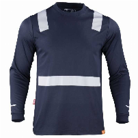 POLERA HIBRIDA M/LARGA C/REFLEC. AZUL T/XXL