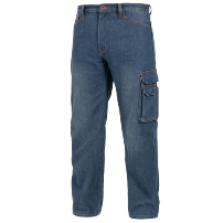 JEANS PRELAVADOS CARGO AZUL HOMBRE - T/54
