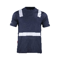 POLERA HIBRIDA M/CORTA C/REFLEC. AZUL T/S