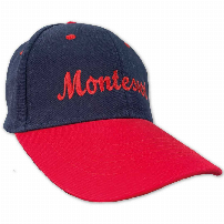 GORRO DENIM MONTESSORI - AZUL M./ROJO