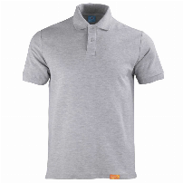 POLERA PIQUE HOMBRE M/CORTA 80/20 GRIS - T/XS
