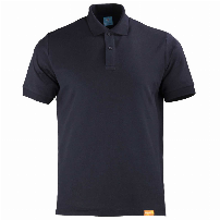 POLERA PIQUE HOMBRE M/CORTA 80/20 AZUL. - T/XS