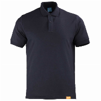 POLERA PIQUE HOMBRE M/CORTA 80/20 AZUL. - T/XL