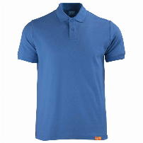 POLERA PIQUE HOMBRE M/CORTA 80/20 AZULINO - T/S