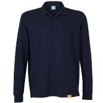 POLERA PIQUE HOMBRE M/LARGA 80/20 AZUL M. - T/M