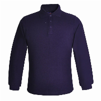 POLERA PIQUE HOMBRE M/LARGA 80/20 AZUL M. - T/XXL