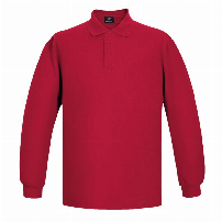 POLERA PIQUE HOMBRE M/LARGA 80/20 ROJO - T/M