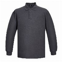 POLERA PIQUE HOMBRE M/LARGA 80/20 NEGRO - T/S