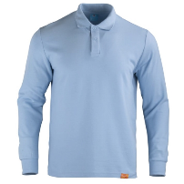 POLERA PIQUE HOMBRE M/LARGA 80/20 CELESTE - T/XL