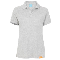 POLERA PIQUE MUJER M/CORTA 80/20 GRIS - T/XL