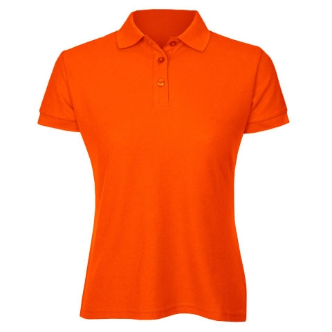 POLERA PIQUE MUJER M/CORTA 80/20 NARANJO - T/XL