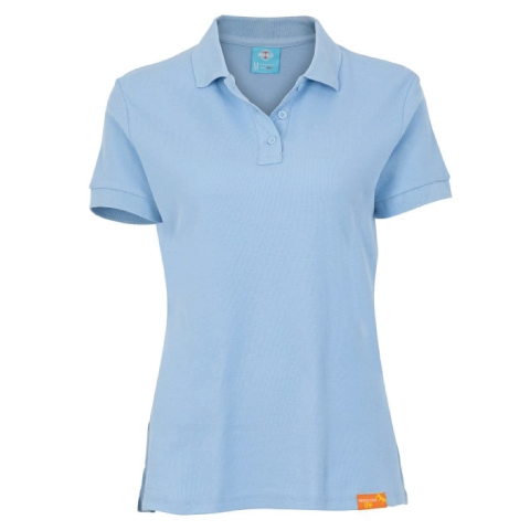 POLERA PIQUE MUJER M/CORTA 80/20 CELESTE - T/XS