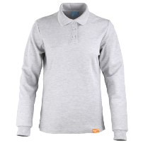 POLERA PIQUE MUJER M/LARGA 80/20 GRIS - T/XXL