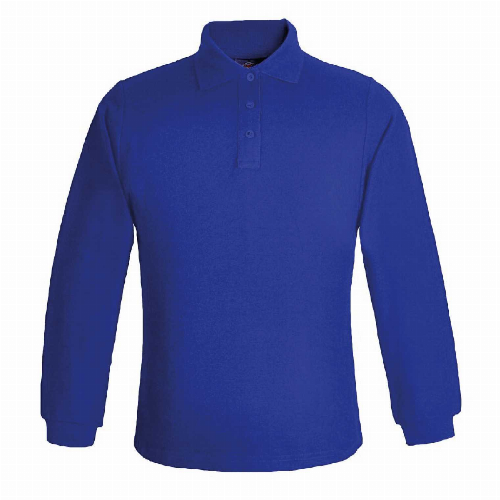 POLERA PIQUE MUJER M/LARGA 80/20 AZULINO - T/XS