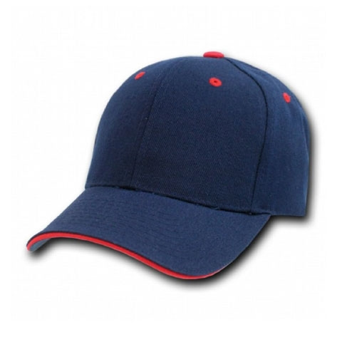 GORRO DENIM 6P SANDWICH - ROJO/AZUL