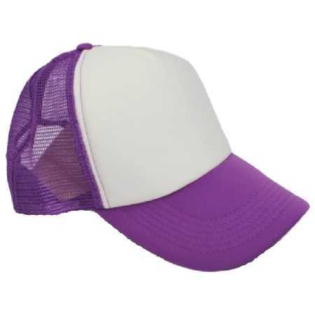 GORRO MALLA LILA/BLANCO