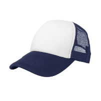 GORRO MALLA BCO/AZUL.