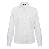 BLUSA OXF. CUELLO V 60/40 M/LARGA BLANCA - T/M