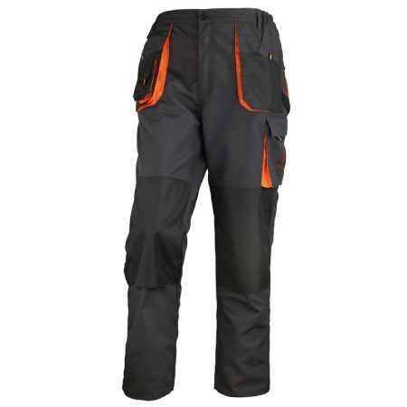 PANTALON SLACK ACTIUM 80/20 GRIS/NARANJO - T/L