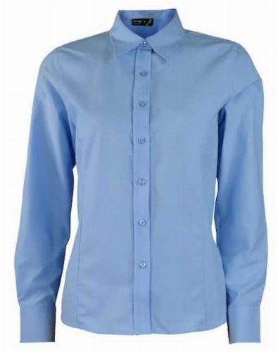 BLUSA OXF. LIGHT M/LARGA CELESTE OSC. T/3XL