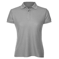 PIQUE MUJER M/CORTA 80/20 GRIS - T/XL