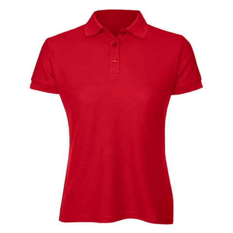 POLERA PIQUE MUJER M/CORTA 80/20 ROJO - T/S
