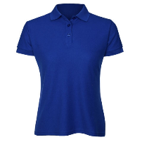 POLERA PIQUE MUJER M/CORTA 80/20 AZULINO - T/S