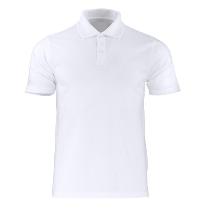 POLERA PIQUE HOMBRE 80/20 M/CORTA BLANCO - T/XL