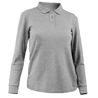 PIQUE MUJER M/LARGA 80/20 GRIS - T/L