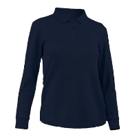 PIQUE MUJER M/LARGA 80/20 AZUL - T/XL