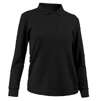 PIQUE MUJER M/LARGA 80/20 NEGRO - T/XL