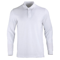 POLERA PIQUE HOMBRE 80/20 M/LARGA BLANCO - T/XXL