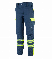 PANTALON CARGO GABARDINA DIA/NOCHE BI-COLOR AZUL - T/M