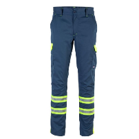 PANTALON CARGO GABARDINA DIA/NOCHE BI-COLOR AZUL - T/XL