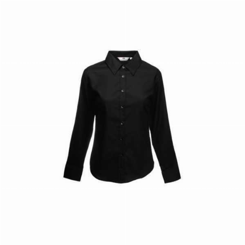 BLUSA OXF. C/CAM. 60/40 M/LARGA NEGRO - T/S