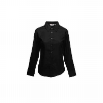 BLUSA OXF. C/CAM. 60/40 M/LARGA NEGRO - T/3XL