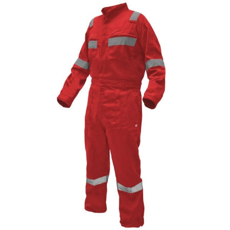 OVEROL GABARDINA PRACTICAL REFLEC. ROJO T/S