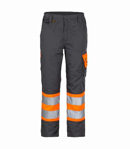 PANTALON HI-VIS BI-COLOR CLASE 1 GRIS/NARANJO - T/3XL