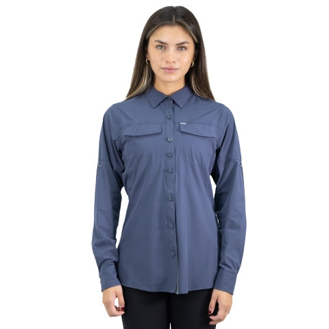 BLUSA OUTDOOR SPANDEX ANTAKARI AZUL - T/XS