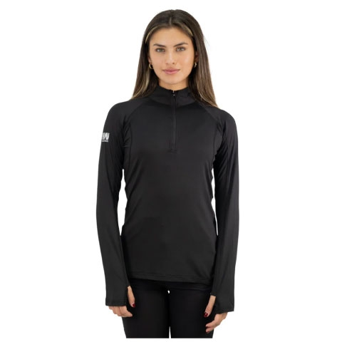 POLERA DRY FIT SPX M/LARGA MUJER NEGRO - T/S