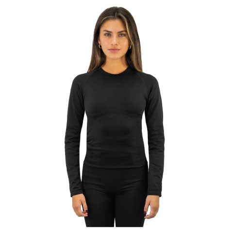 CAMISETA PRIMERA CAPA MUJER HW PATAGONIA NEGRO - T/XS-M