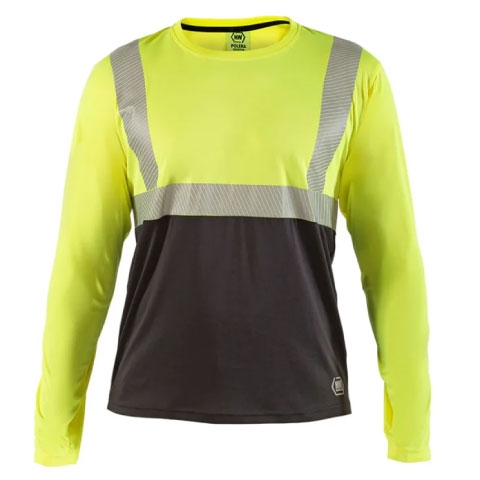 POLERA REFLECTIVA HW M/LARGA AMAR. FLUOR - T/L